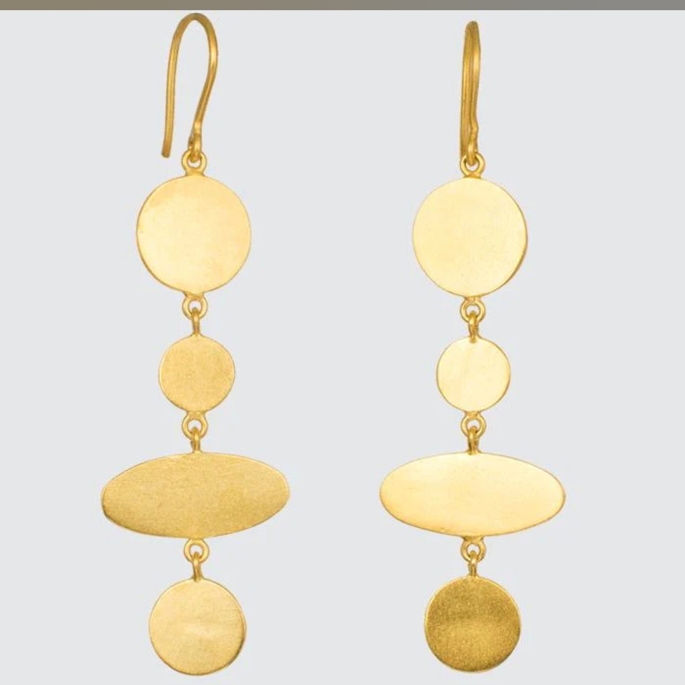 Jane Diaz Disc And Eclipse Earrings